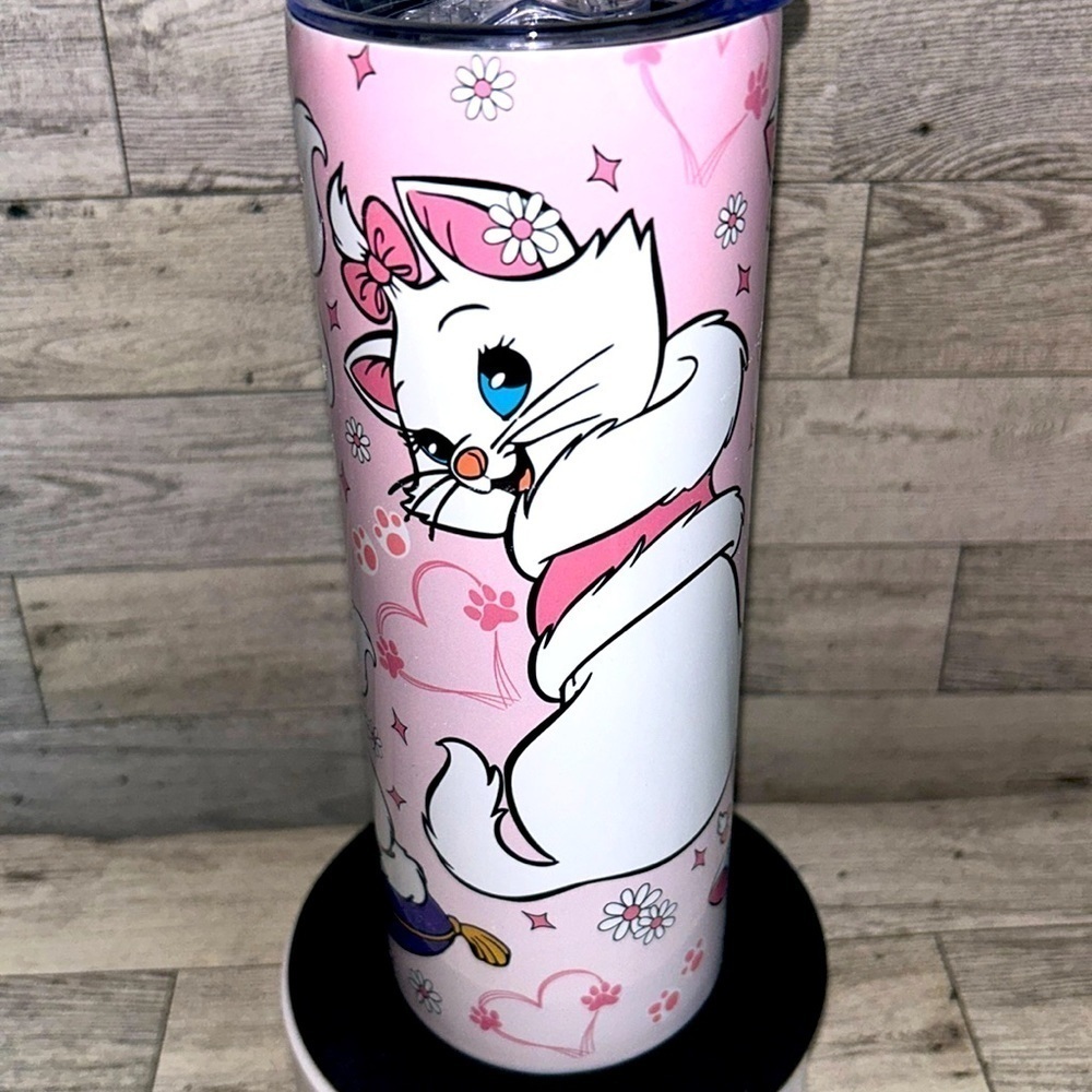 Disney inspired Marie 20oz stainless steel tumbler